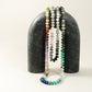 Long Rainbow Gemstone Beaded Necklace