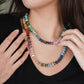 Long Rainbow Gemstone Beaded Necklace