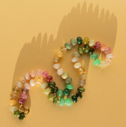 Spring Meadow Gemstone Beaded Necklace