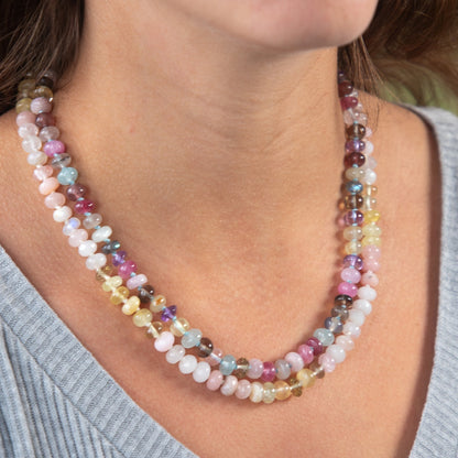 20" Clover Meadow Gemstone Beaded Necklace