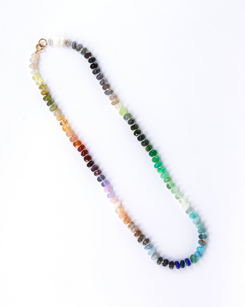 Rainbow Gemstone Beaded Necklace