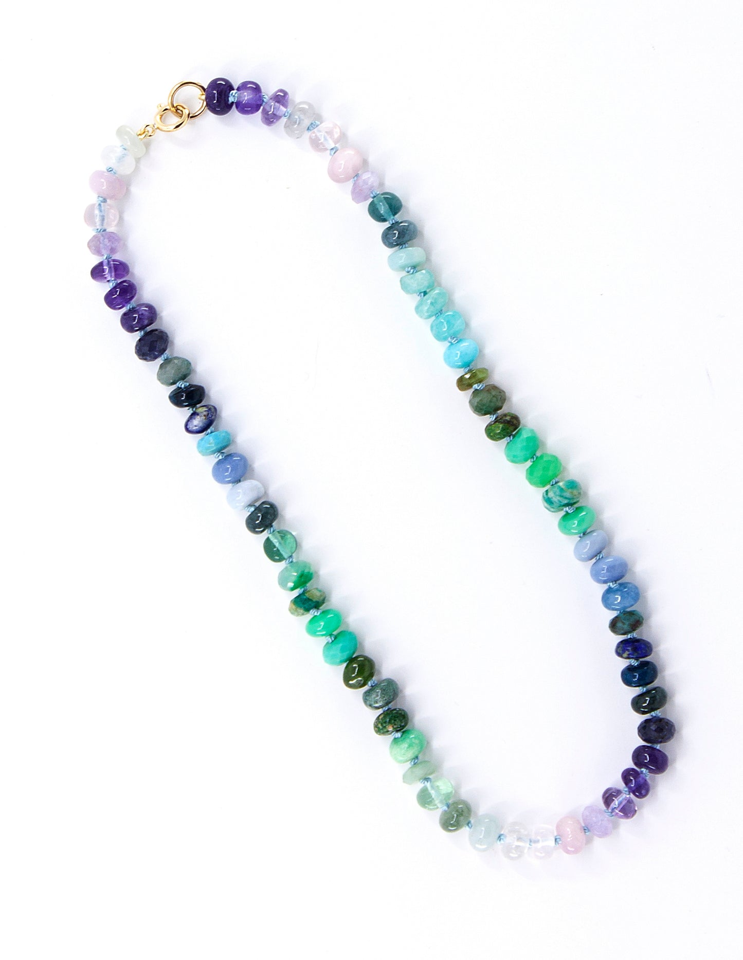 Jungle Sky Beaded Gemstone Necklace