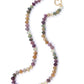 Radiant Morning Sapphire Beaded Necklace with 14K and Diamond Circle Clasp