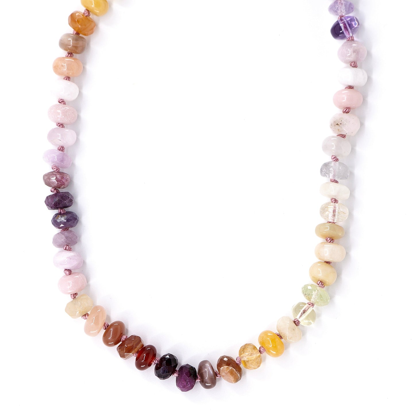 Autumn Sunset Gemstone Beaded Necklace