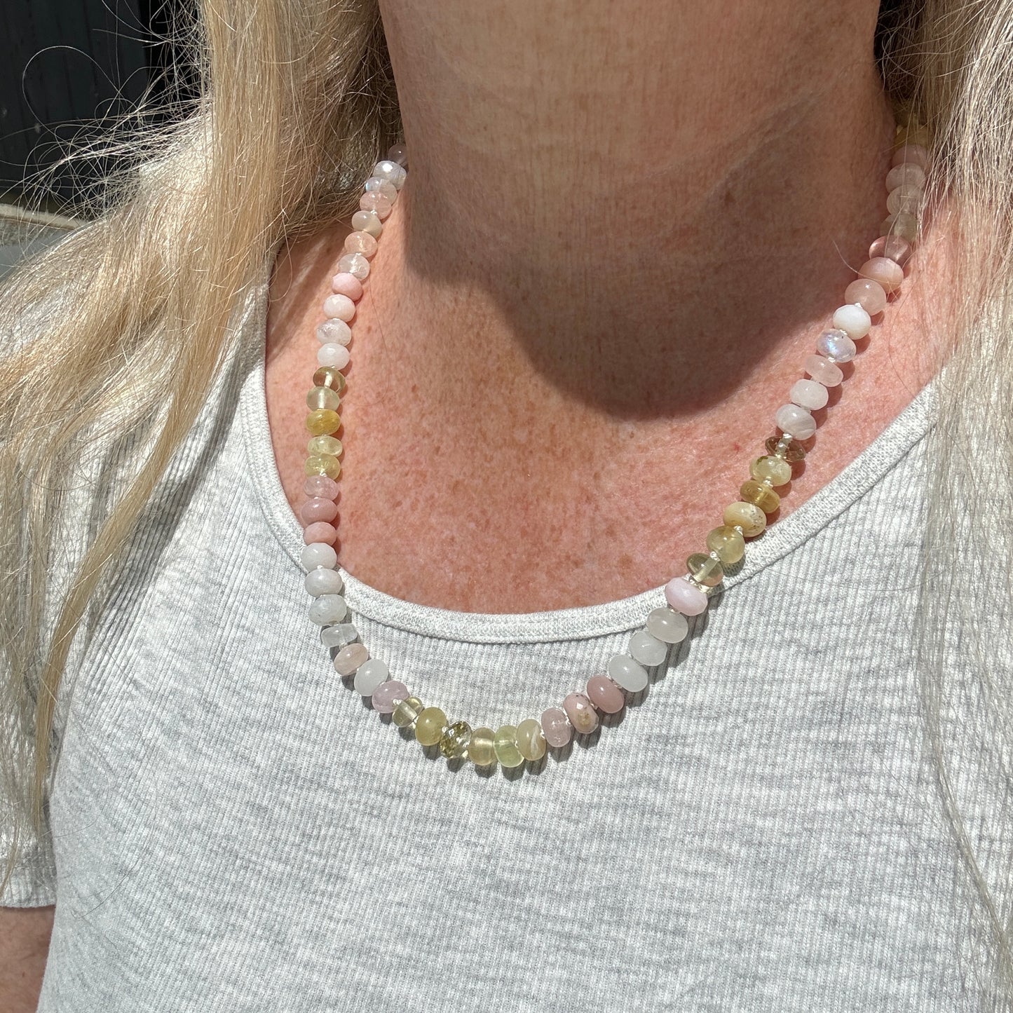 Spring Dawn Gemstone Beaded Necklace