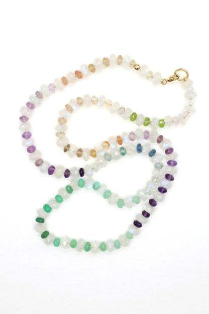 Misty Dawn Gemstone Beaded Necklace