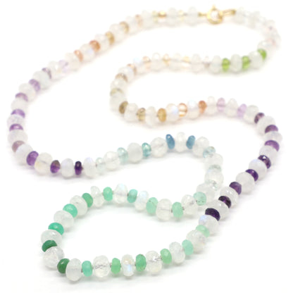 Misty Dawn Gemstone Beaded Necklace