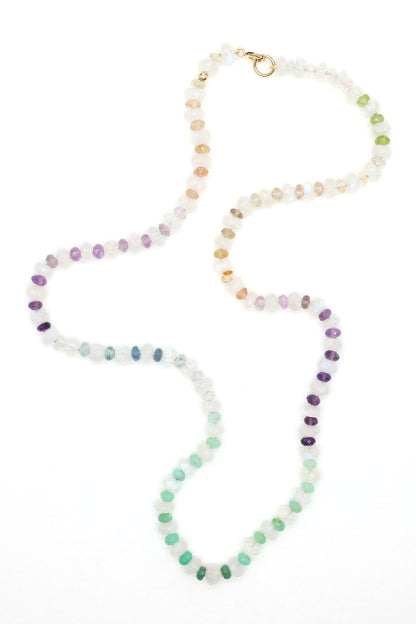 Misty Dawn Gemstone Beaded Necklace