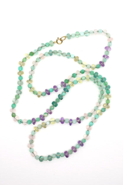 Dewy Daylight Gemstone Beaded Necklace