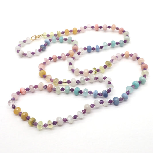 Gentle Aurora Gemstone Beaded Necklace