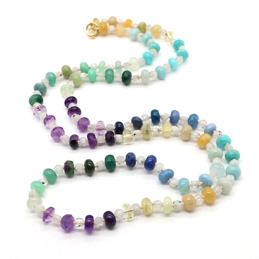 Light Aurora Gemstone Beaded Necklace