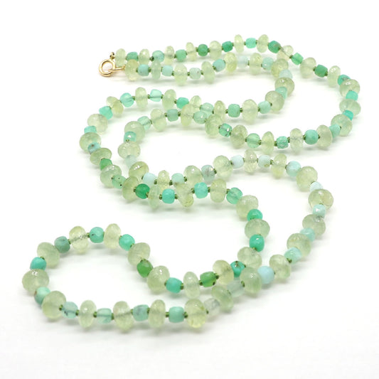 Moss Daylight Gemstone Beaded Necklace
