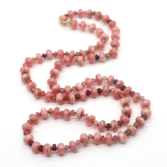Rosewood Twilight Gemstone Beaded Necklace
