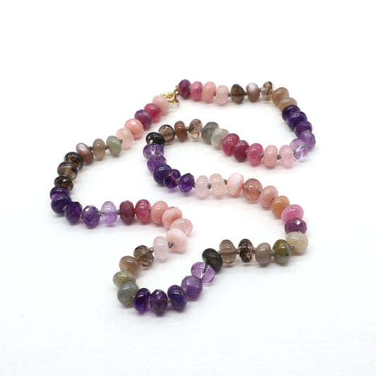 Lush Twilight Gemstone Beaded Necklace, 19.5 inches
