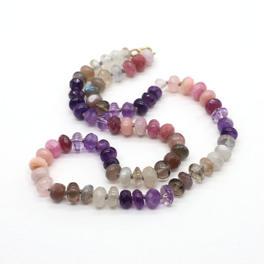 Lush Twilight Gemstone Beaded Necklace, 19 inches
