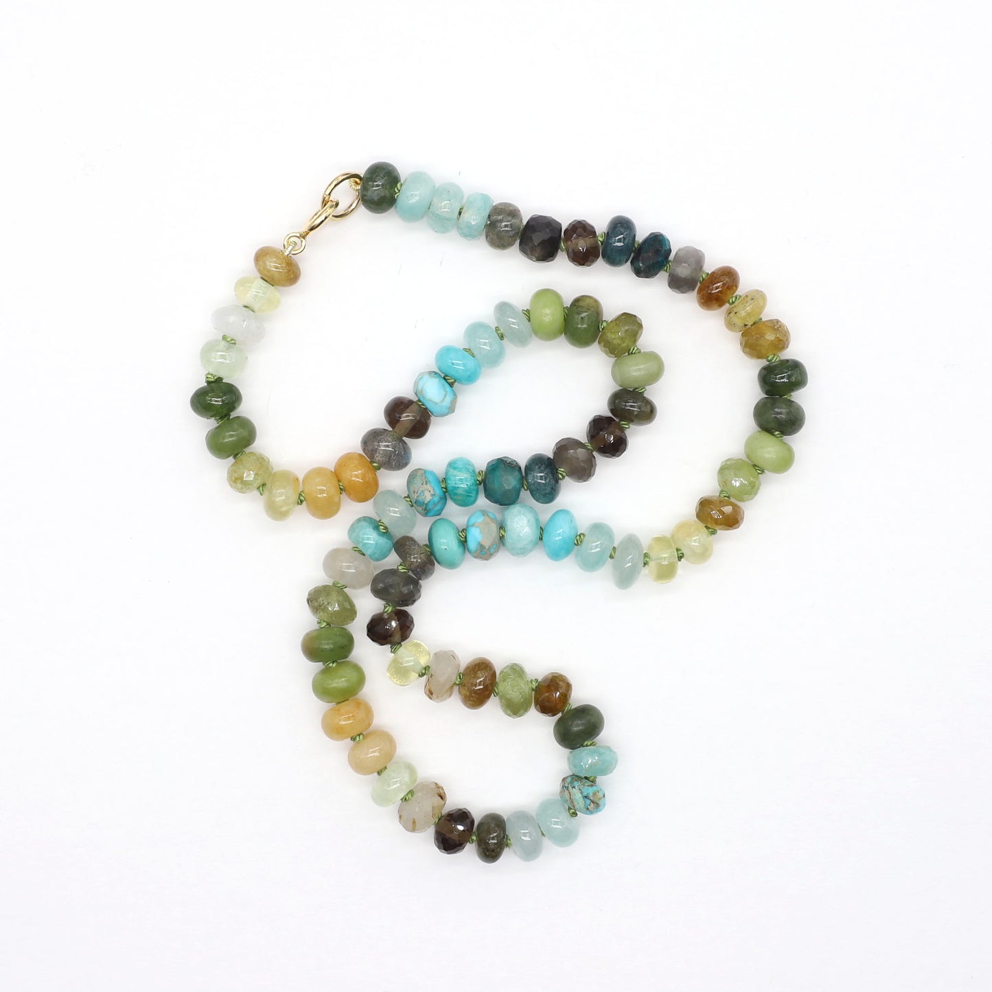 Ocean Grass Gemstone Beaded Necklace