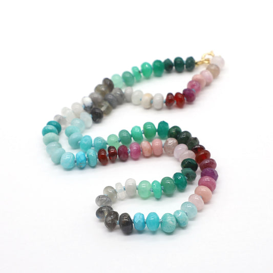 Coral Sea Gemstone Beaded Necklace, 21.5 inches