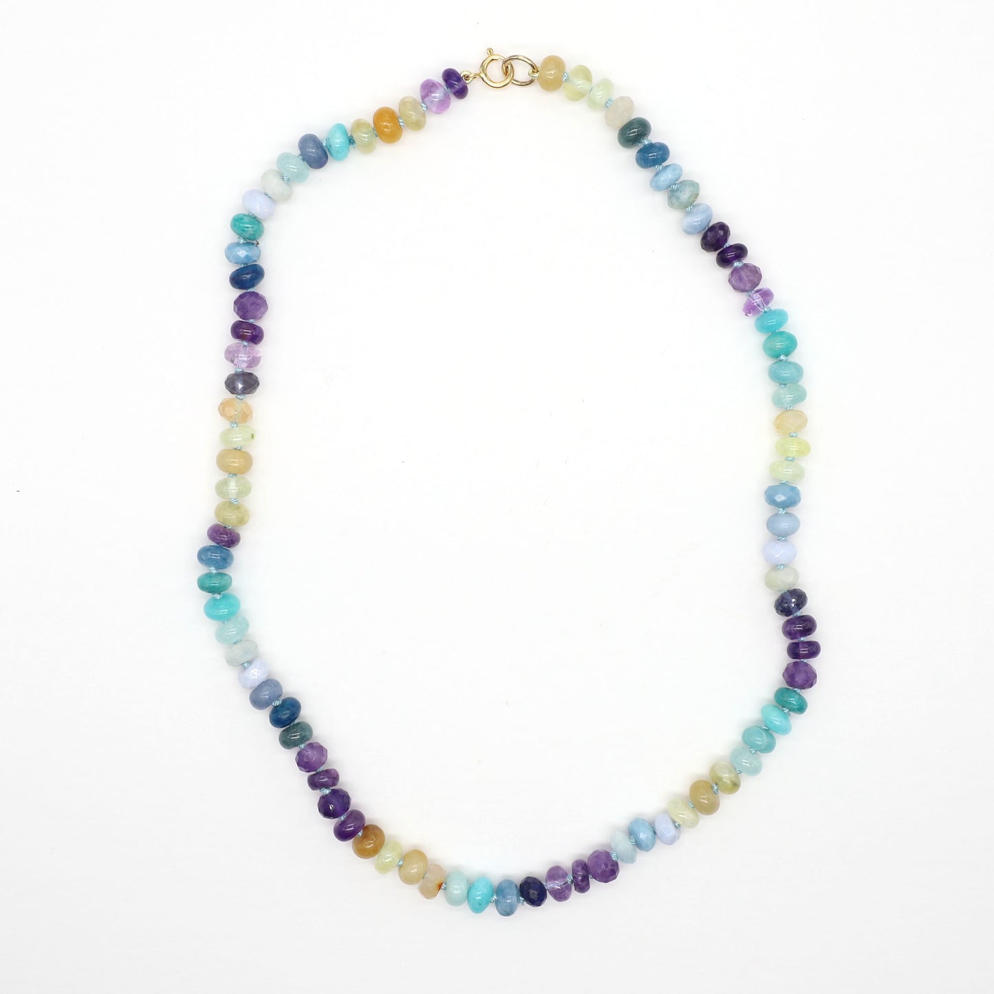 Sky Glow Gemstone Beaded Necklace