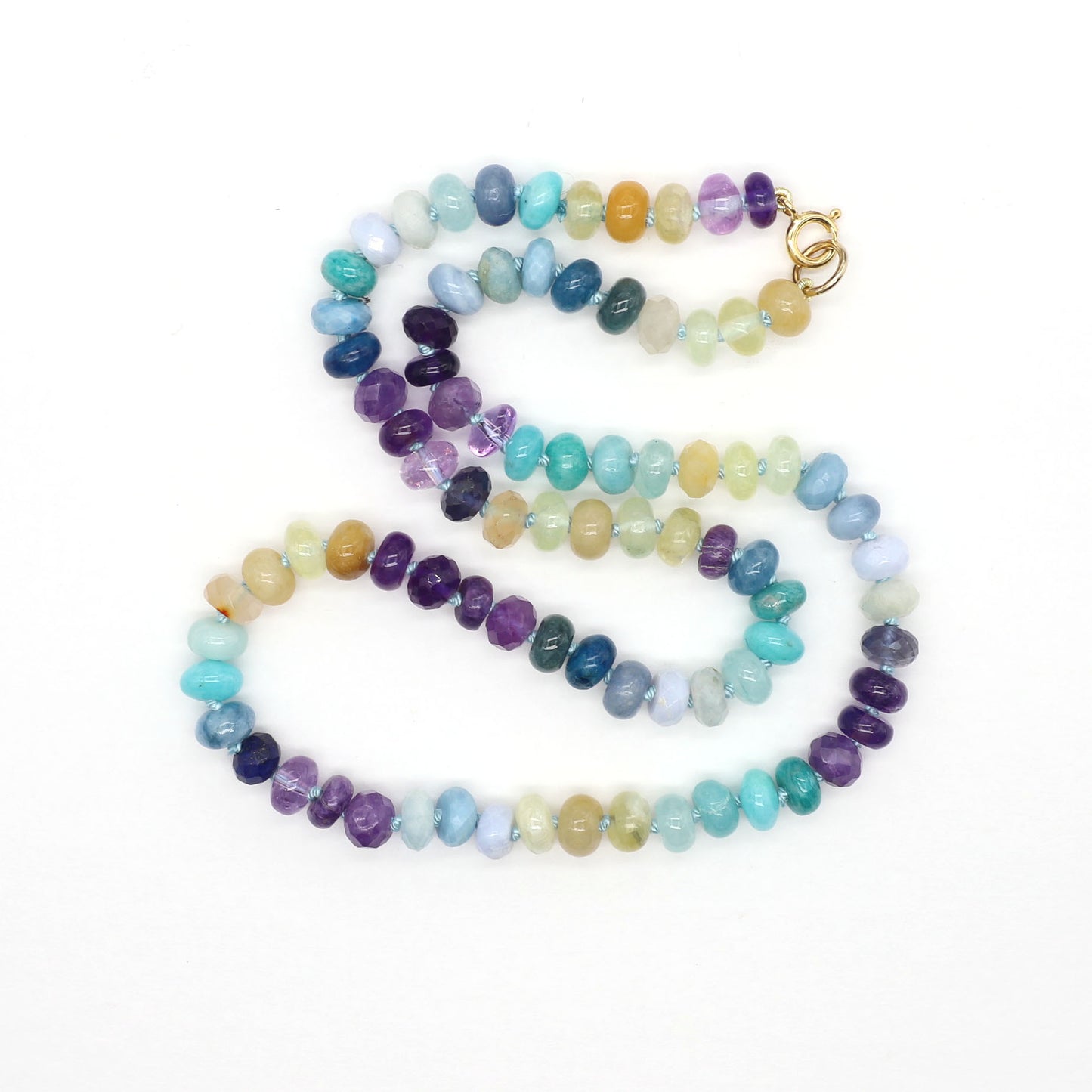 Sky Glow Gemstone Beaded Necklace