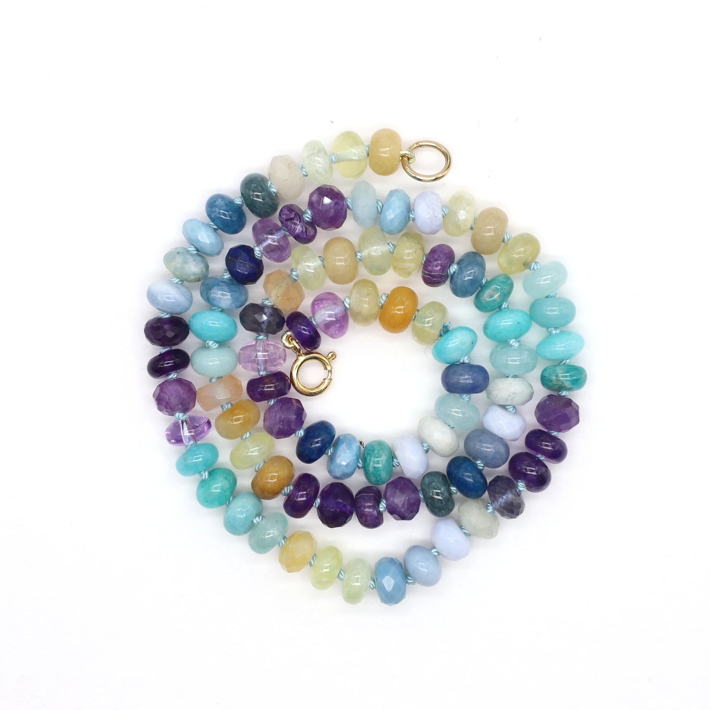 Sky Glow Gemstone Beaded Necklace