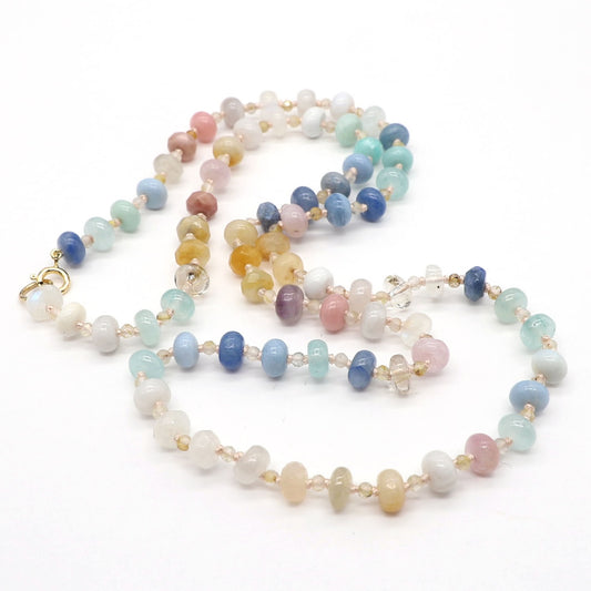 Ethereal Aurora Gemstone Beaded Necklace