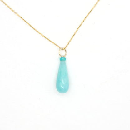 Amazonite and Opal Gemstone Charm