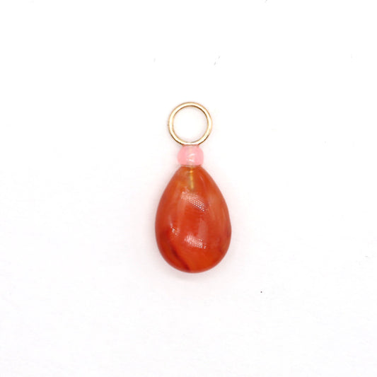 Carnelian and Opal Gemstone Charm