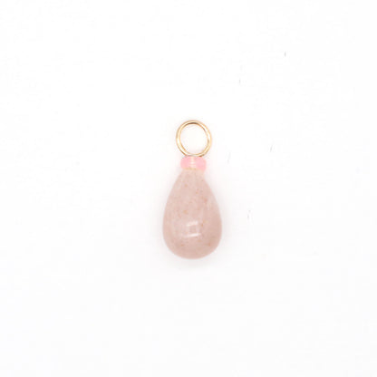 Pink Moonstone and Opal Gemstone Charm