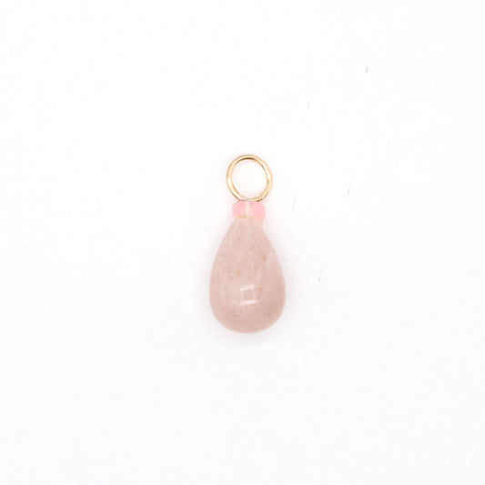 Pink Moonstone and Opal Gemstone Charm