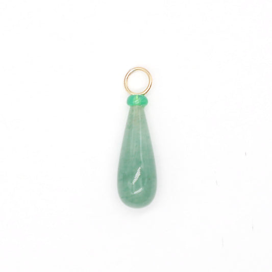 Green Aventurine and Opal Gemstone Charm