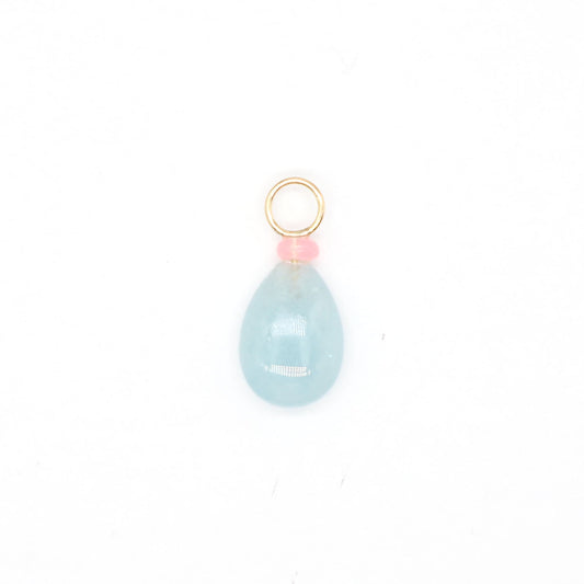 Aquamarine and Opal Gemstone Charm