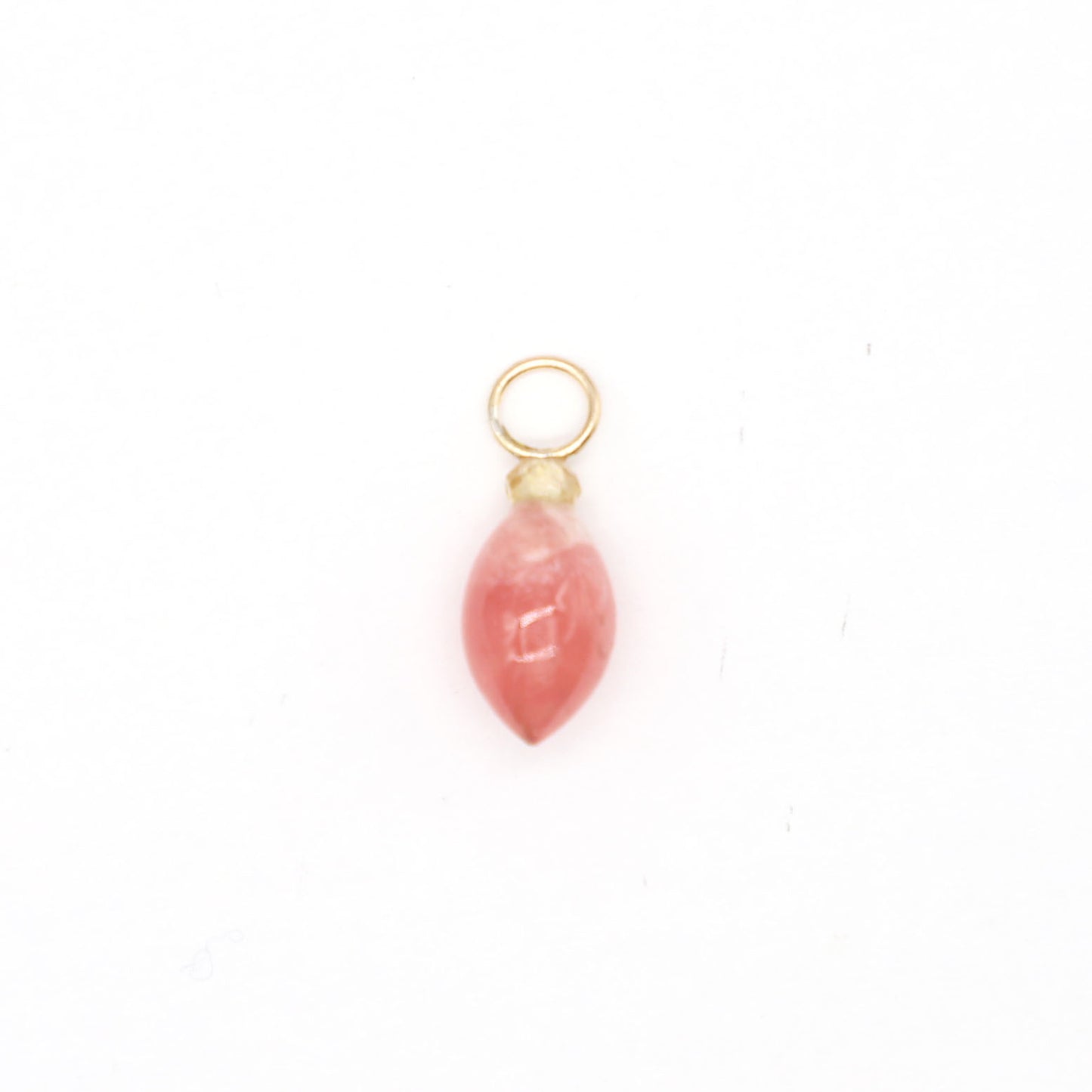 Rhodocrosite and Zircon Gemstone Charm