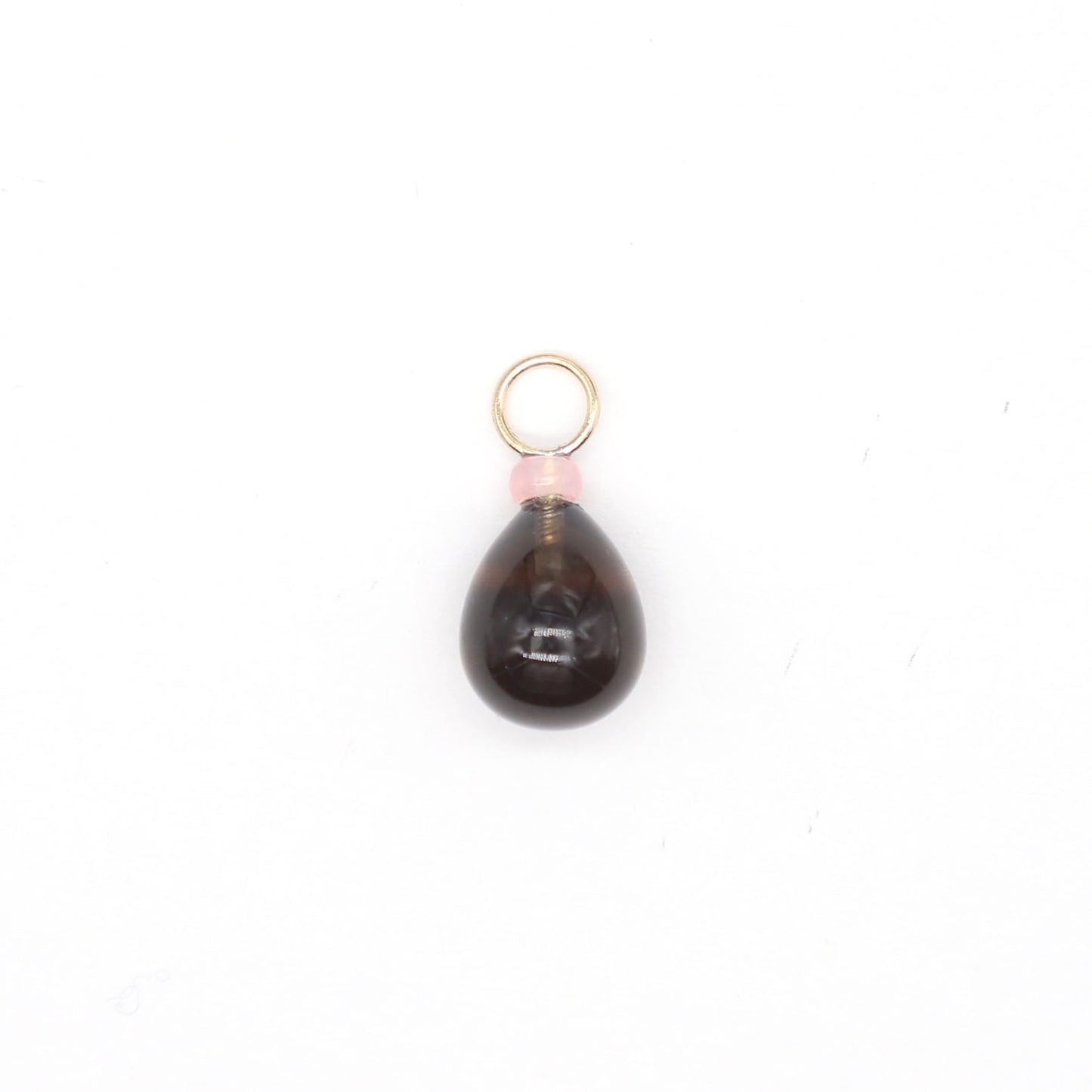 Smoky Quartz and Opal Gemstone Drop Charm