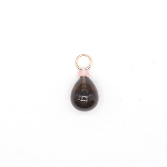 Smoky Quartz and Opal Gemstone Charm