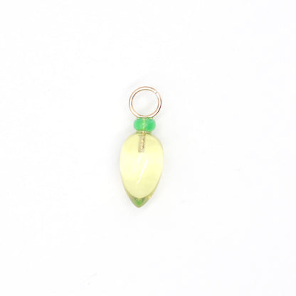 Lemon Quartz and Opal Gemstone Drop Charm