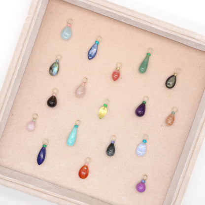 Lapis Lazuli and Opal Gemstone Charm