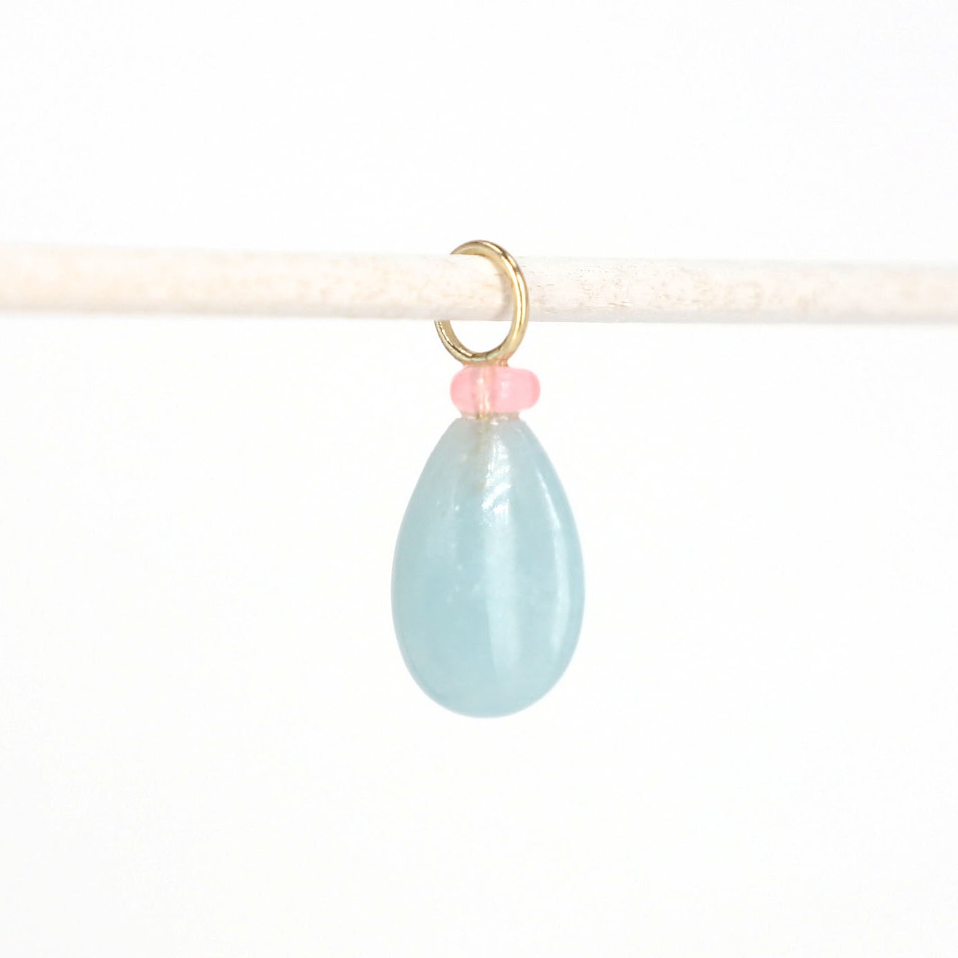 Aquamarine and Opal Gemstone Charm