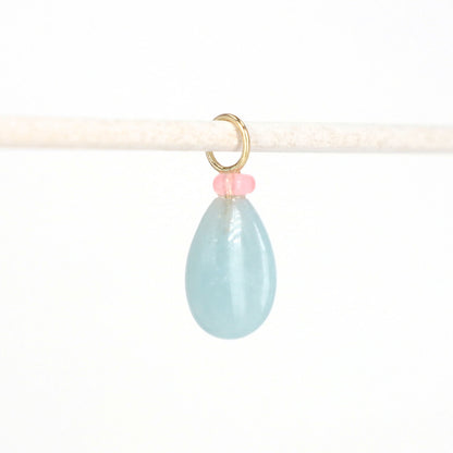 Aquamarine and Opal Gemstone Charm