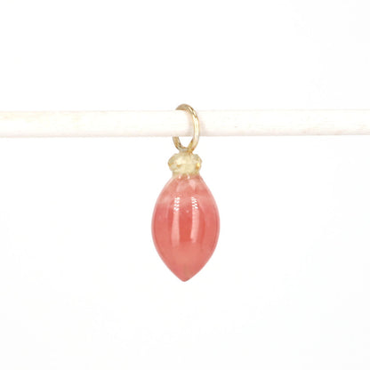 Rhodocrosite and Zircon Gemstone Charm