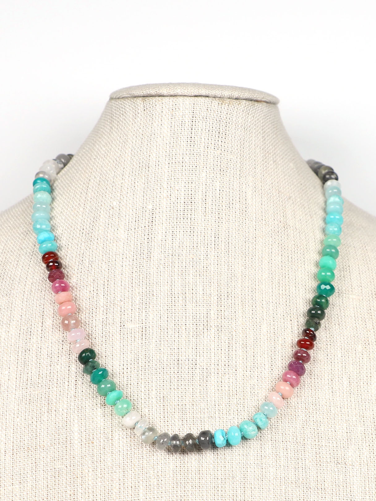 Coral Sea Gemstone Beaded Necklace