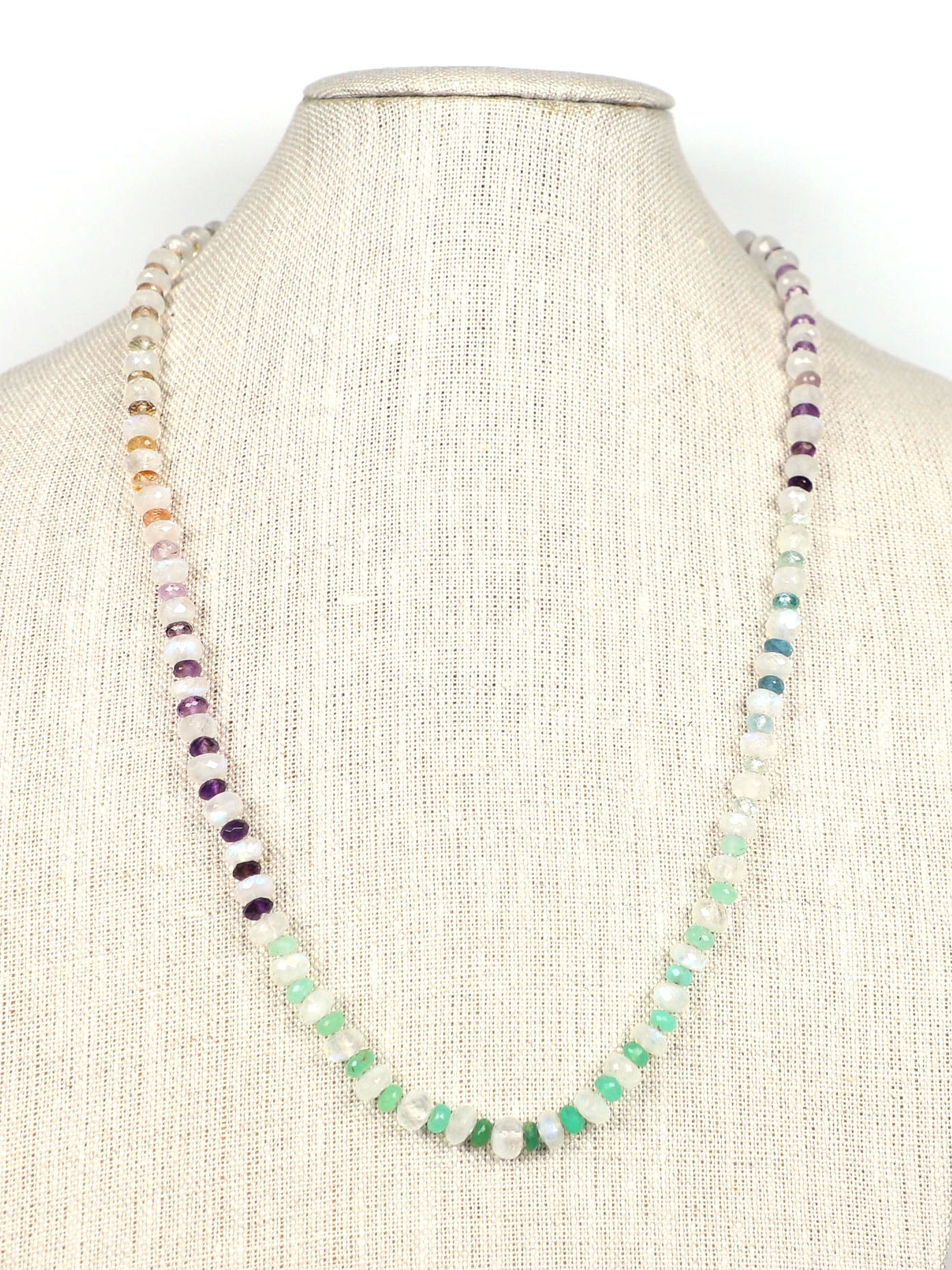Misty Dawn Gemstone Beaded Necklace