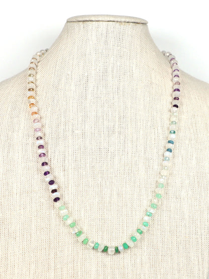 Misty Dawn Gemstone Beaded Necklace