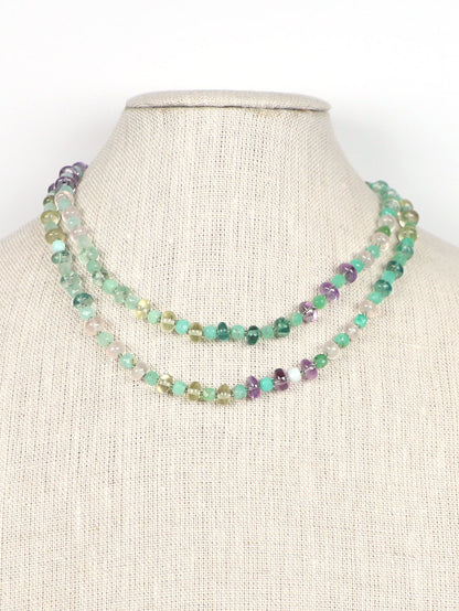 Dewy Daylight Gemstone Beaded Necklace