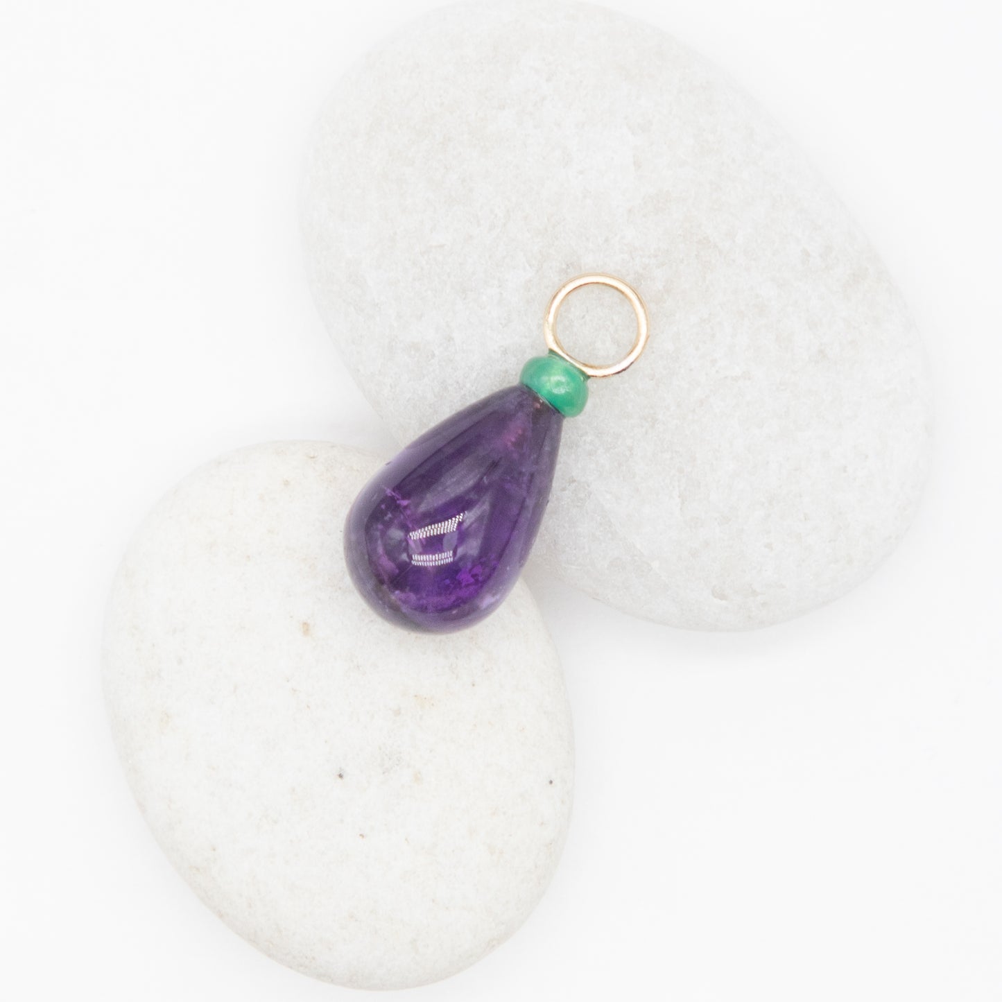 Amethyst and Opal Gemstone Charm