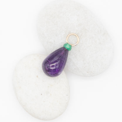 Amethyst and Opal Gemstone Charm