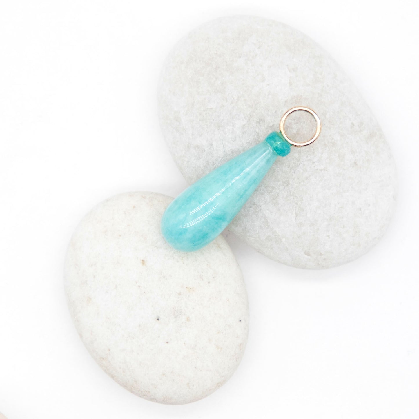 Amazonite and Opal Gemstone Charm