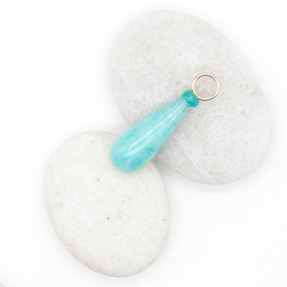 Amazonite and Opal Gemstone Charm