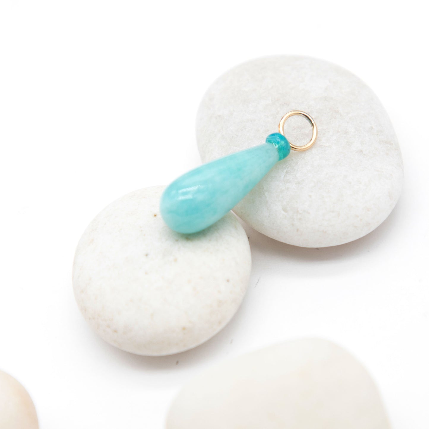 Amazonite and Opal Gemstone Charm