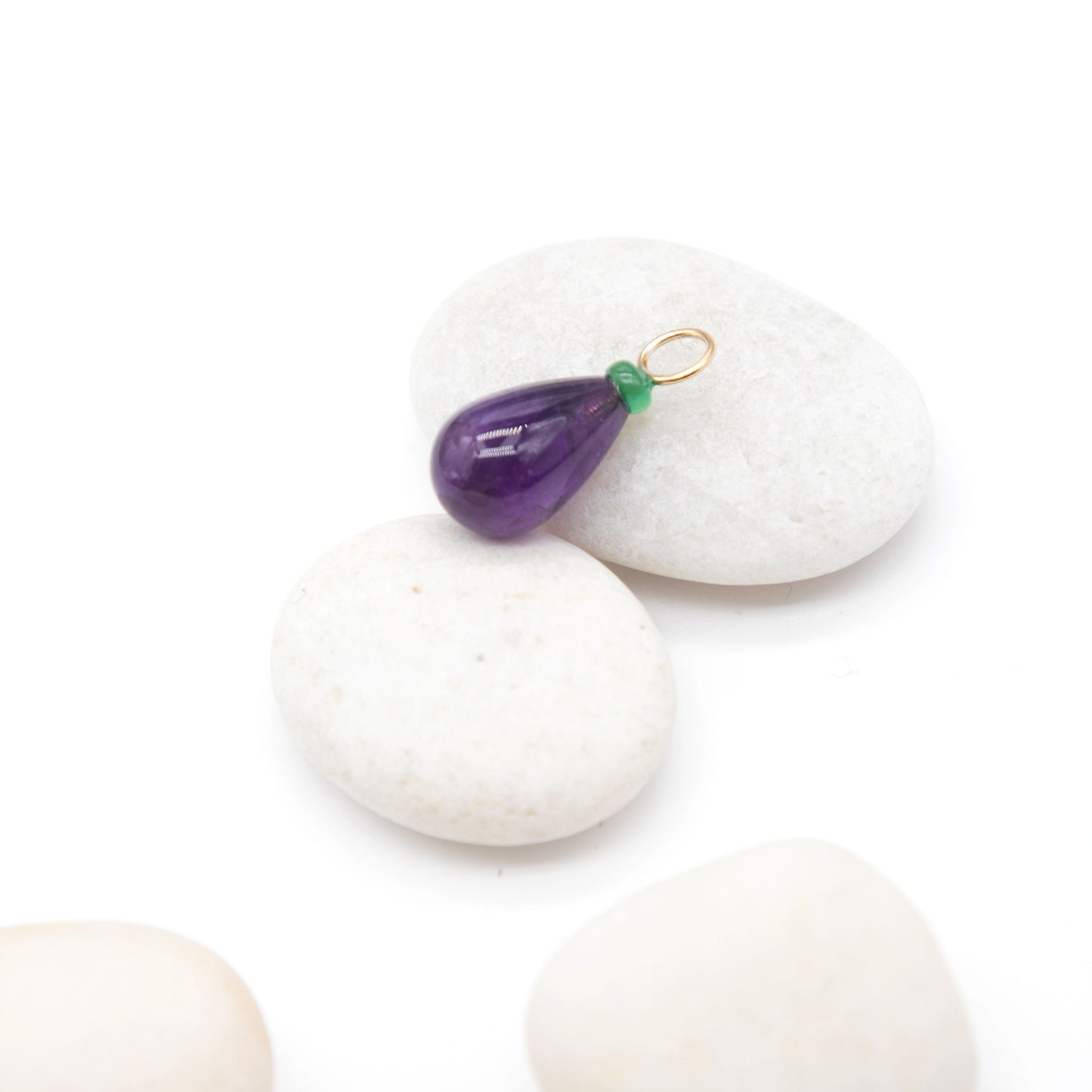 Amethyst and Opal Gemstone Charm