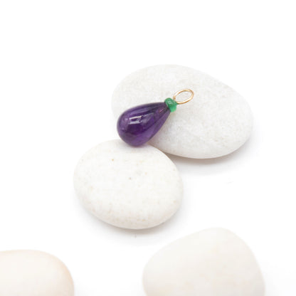 Amethyst and Opal Gemstone Charm